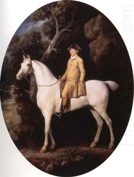 George Stubbs Self-Portrait on a White Hunter china oil painting image